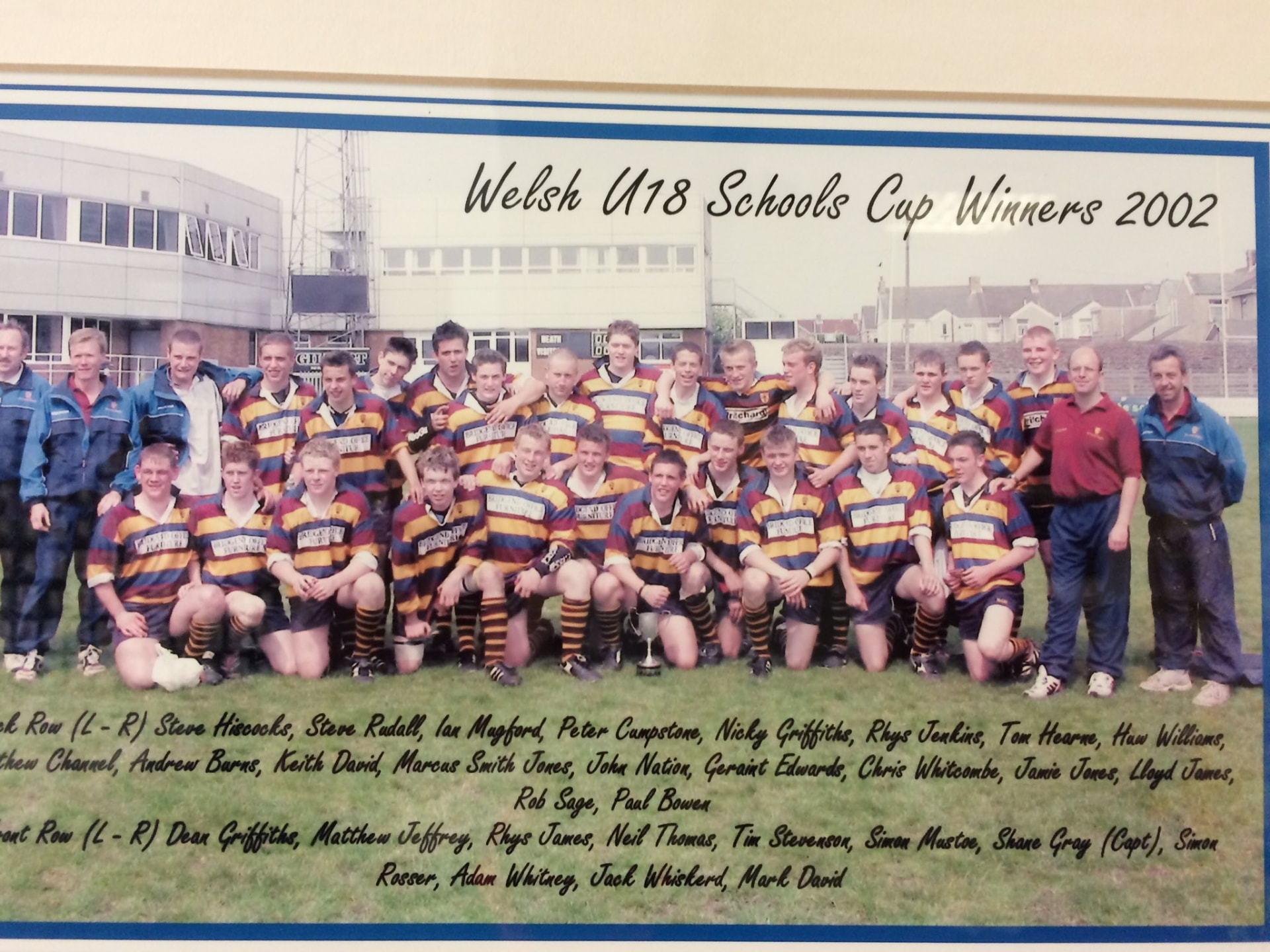 Welsh U18 Schools Cup Winners 2002