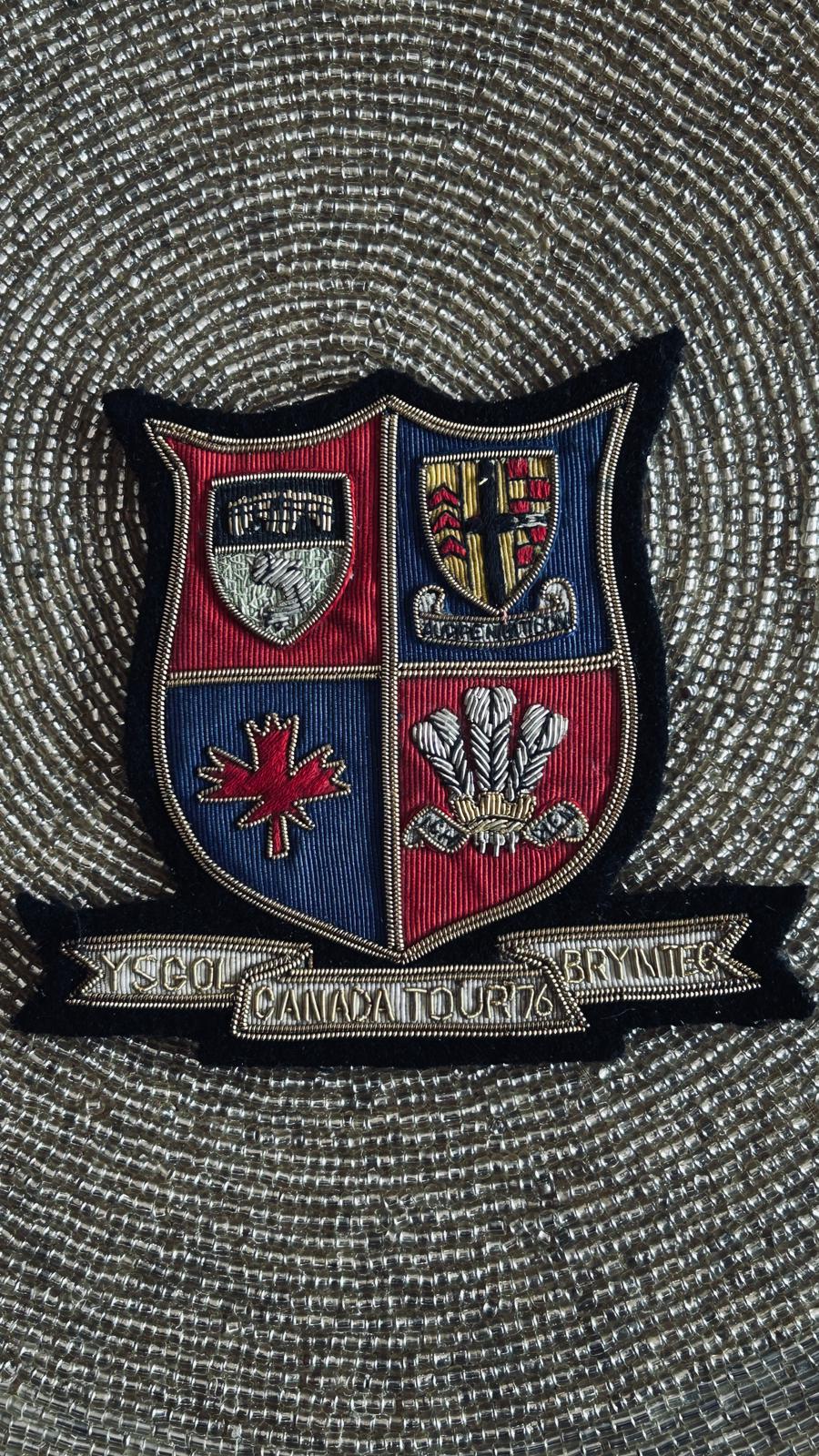 1976 Canada Tour blazer badge — Ysgol Brynteg Canadian Tour '76